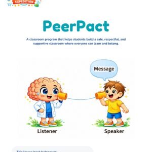 PeerPact classroom program for building a safe and respectful classroom where students learn to listen, collaborate, and communicate.