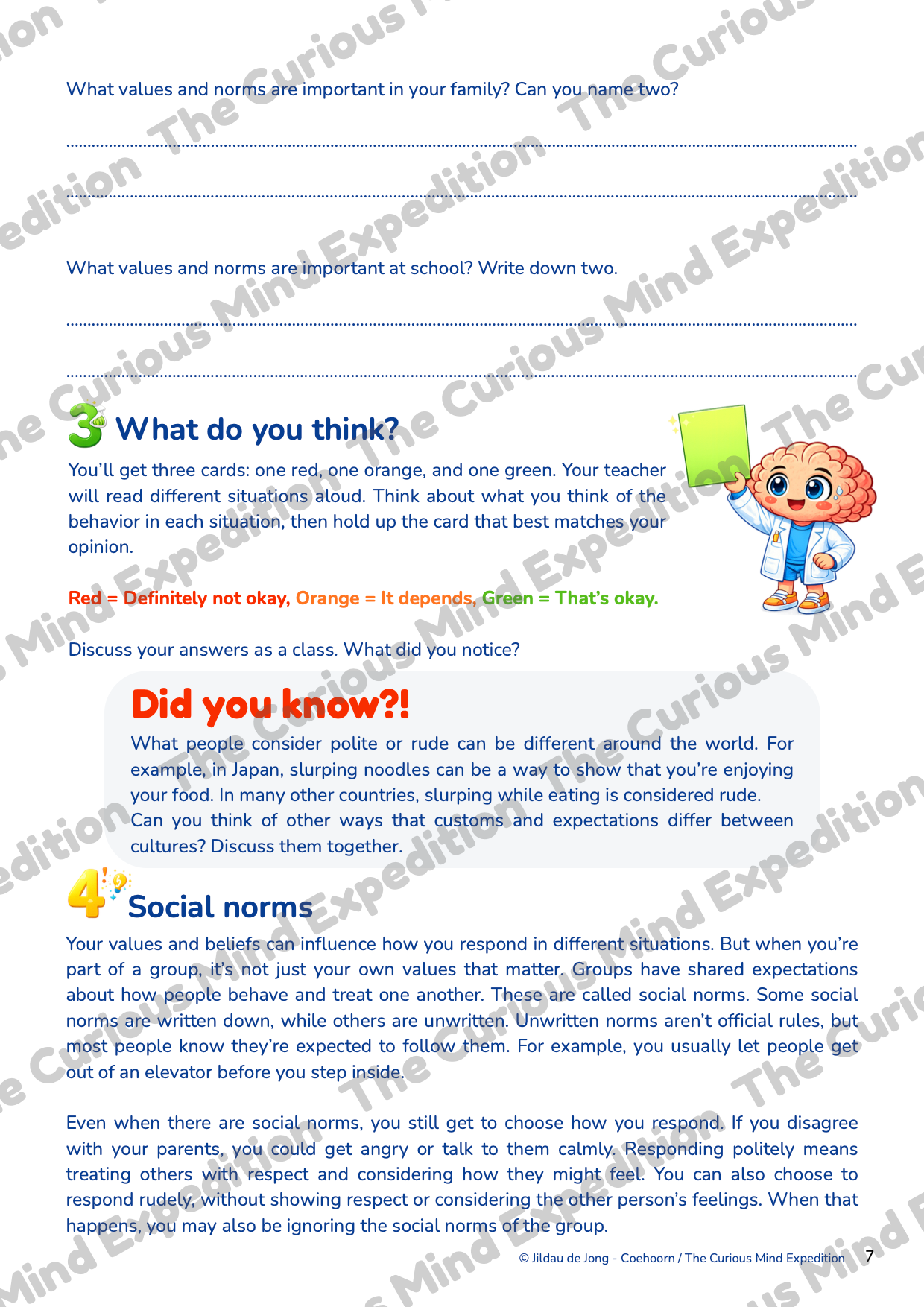 PeerPact classroom activity about values, expectations, and social norms