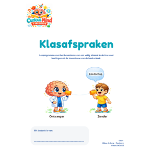 Voorkant van het lesprogramma Klasafspraken voor een veilige, respectvolle klas waarin leerlingen leren luisteren, samenwerken en communiceren.